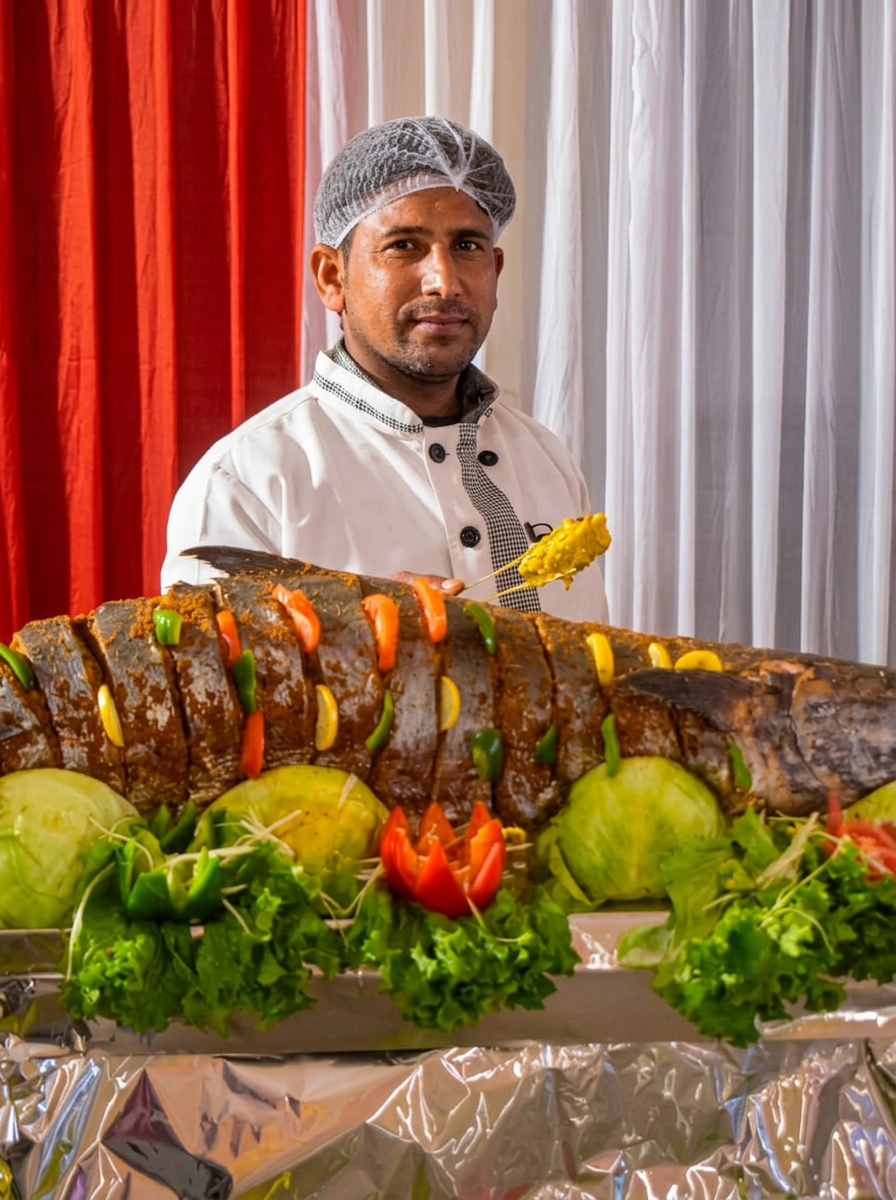 Chef plating fine cuisine